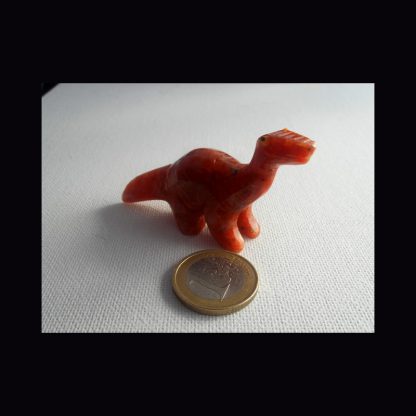 Dinosaure en Pierre de Calcite Orange